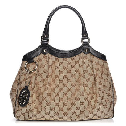Gucci Monogram Medium Sukey Tote Beige Ebony Black 1 of 7
