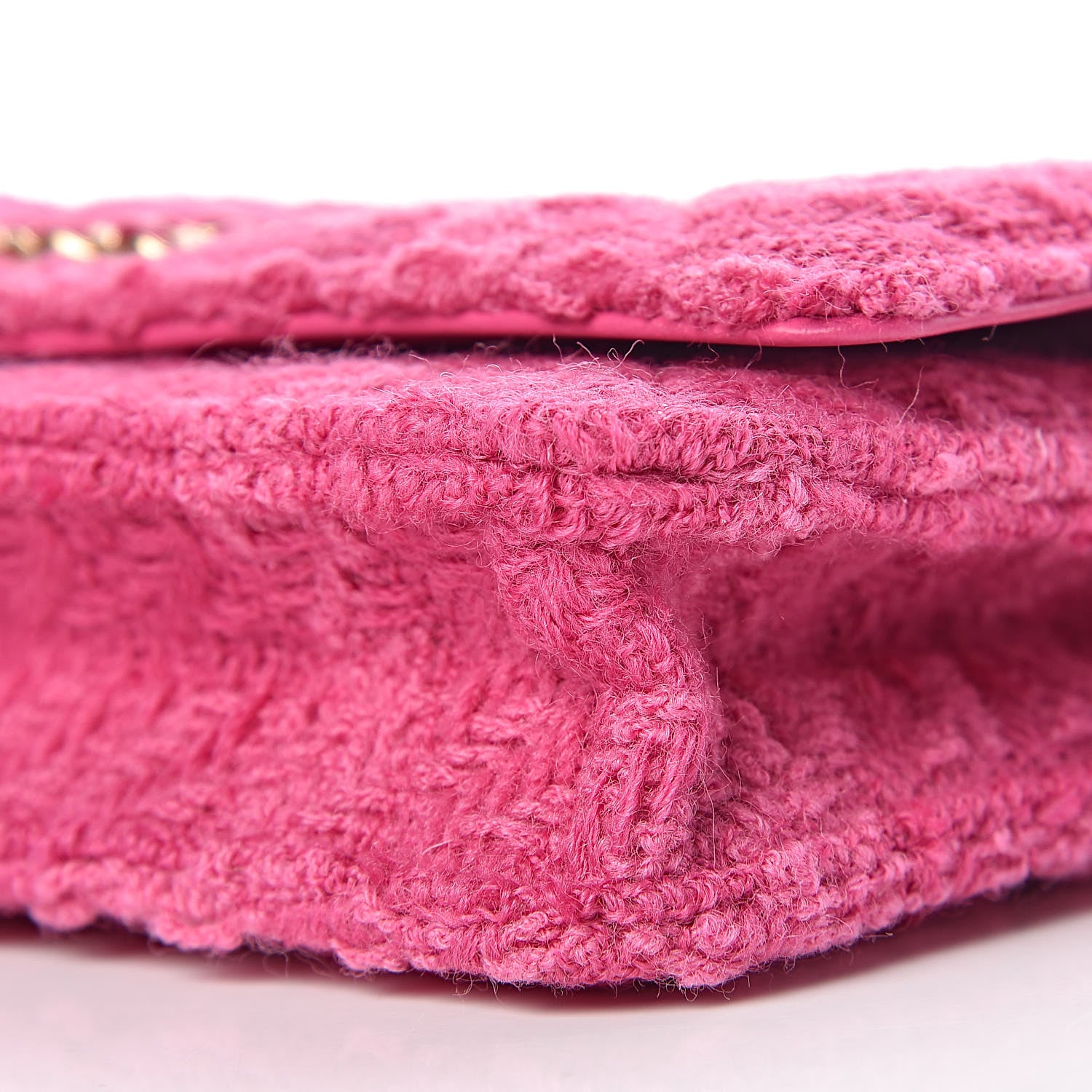 Chanel Wool Tweed Lambskin Quilted 19 Wallet On Chain WOC and Coin Purse Fuchsia 14 of 17