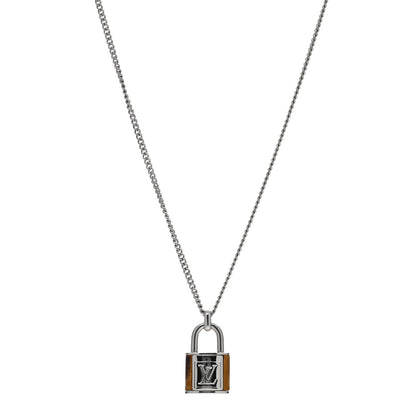 Louis Vuitton LV Stone Lockit Pendant Necklace Silver 1 of 3
