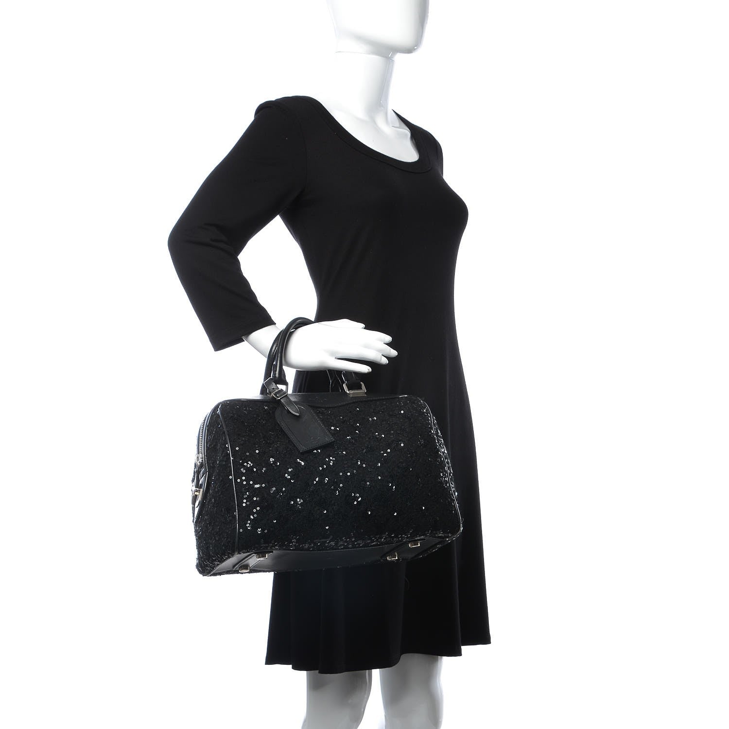 Louis Vuitton Sequin Monogram Sunshine Express Speedy Black 2 of 6