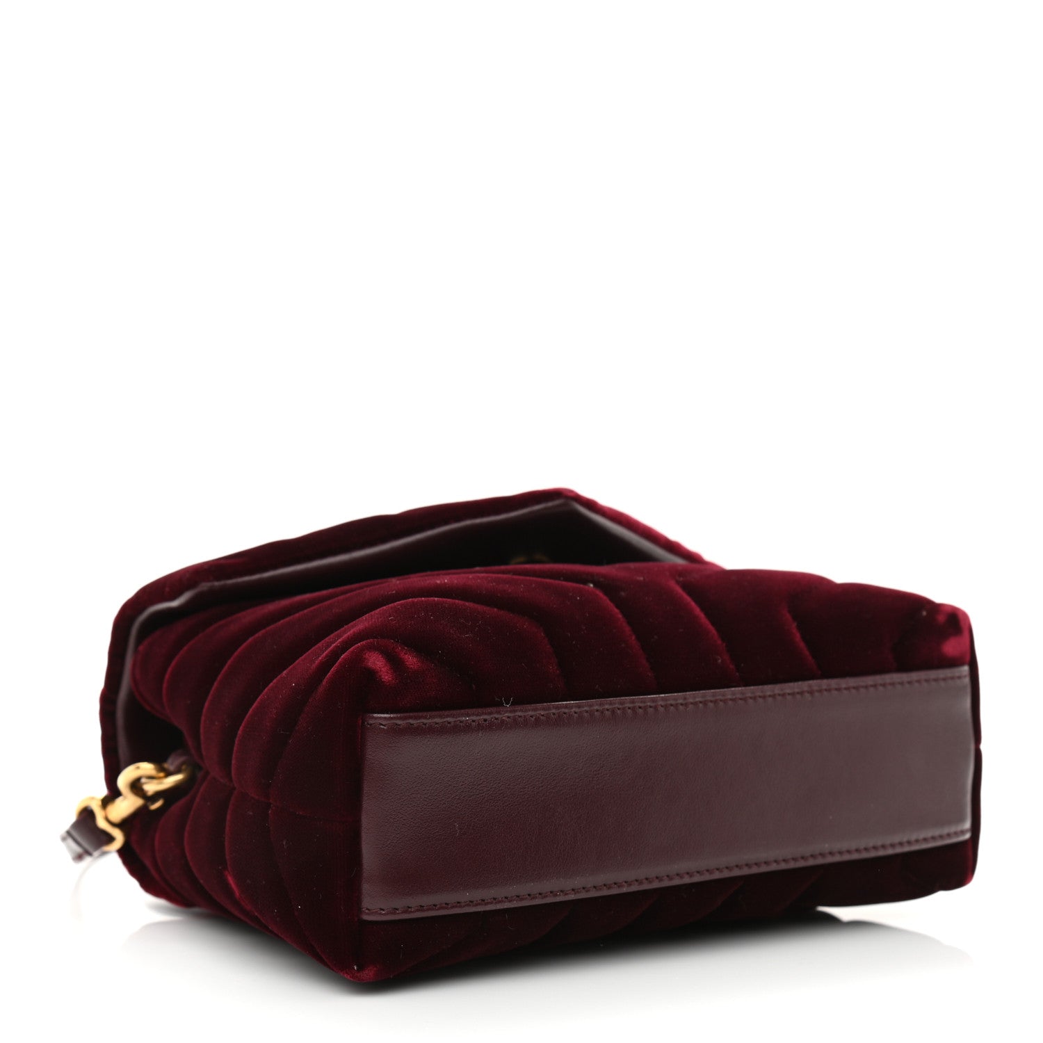 Saint Laurent Velvet Y Quilted Monogram Toy Loulou Crossbody Bag French Burgundy 4 of 9