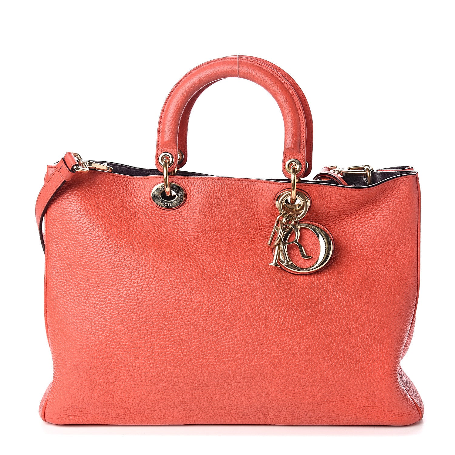 Christian Dior Bullcalf Large Diorissimo Tote True Red 2 of 15