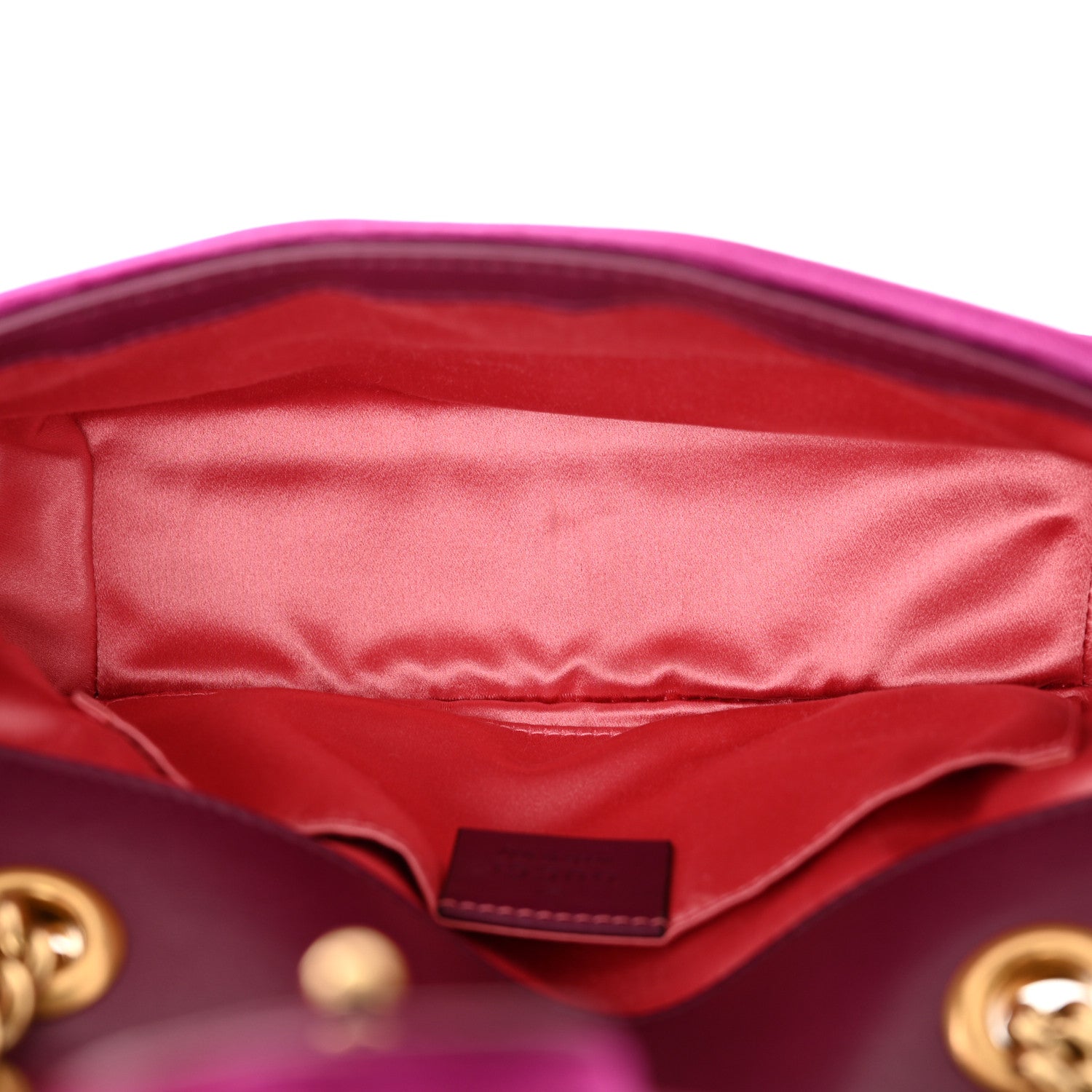 Gucci Velvet Matelasse Mini GG Marmont Shoulder Bag Fuchsia Violet Cyclamen 5 of 10