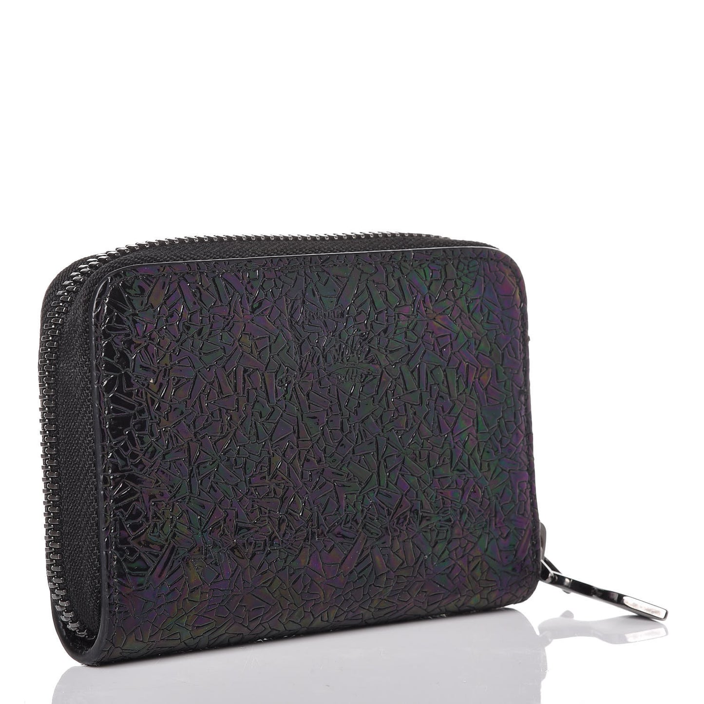 Metallic Patent Spikes Panettone Coin Purse Black Multicolor Metal