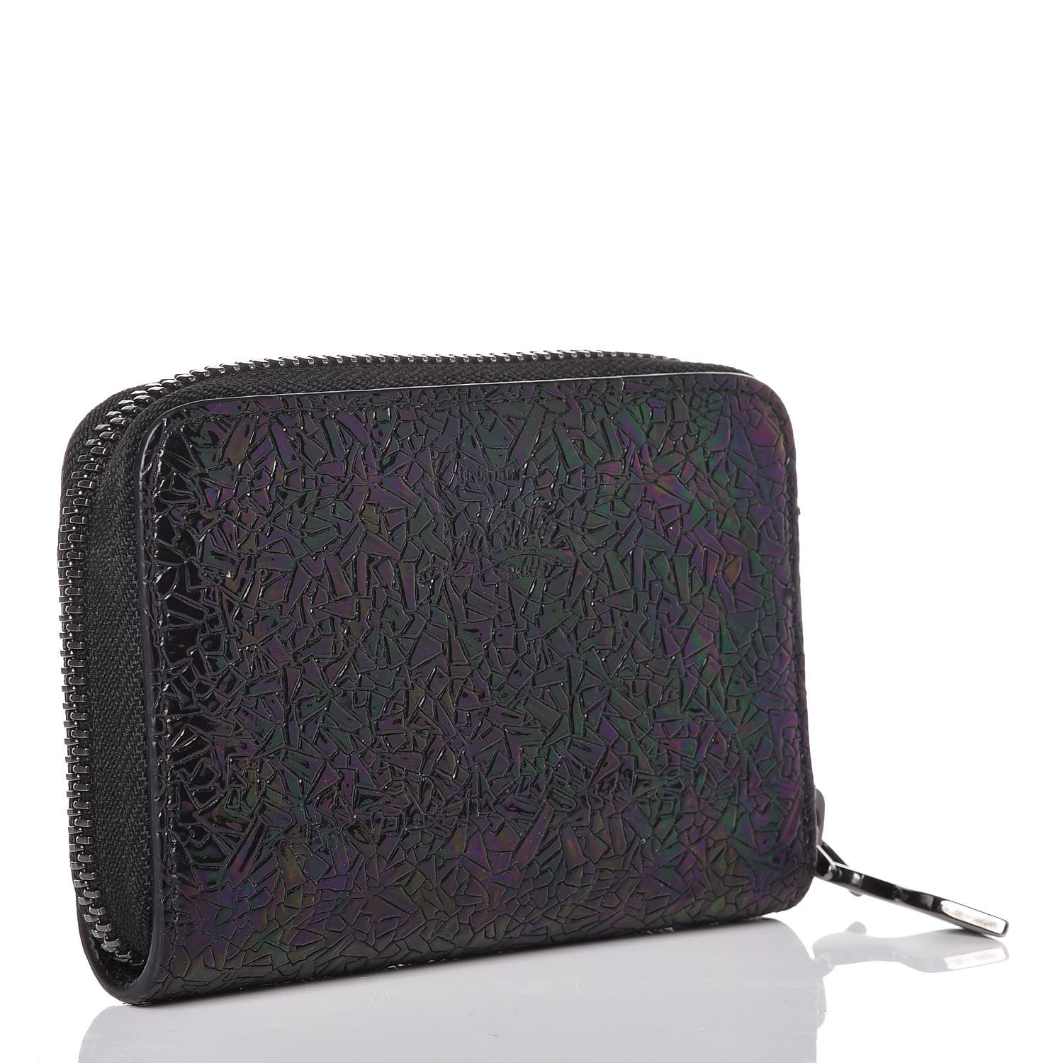 Christian Louboutin Metallic Patent Spikes Panettone Coin Purse Black Multicolor Metal 3 of 9