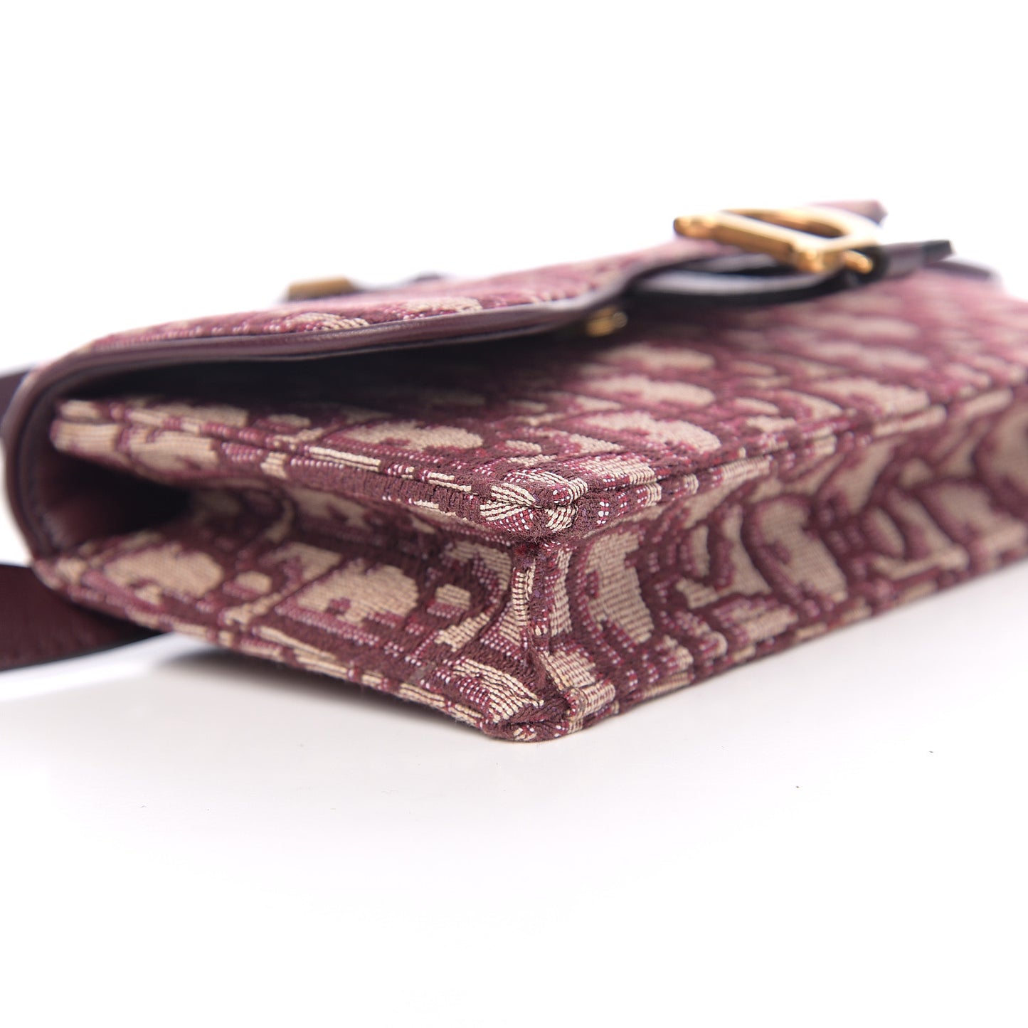 Oblique Saddle Belt Bag Bordeaux