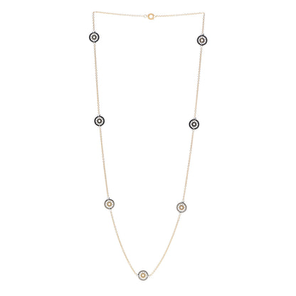 Bulgari 18K Yellow Gold Stainless Steel Tondo Sun Sautoir Necklace 3 of 4