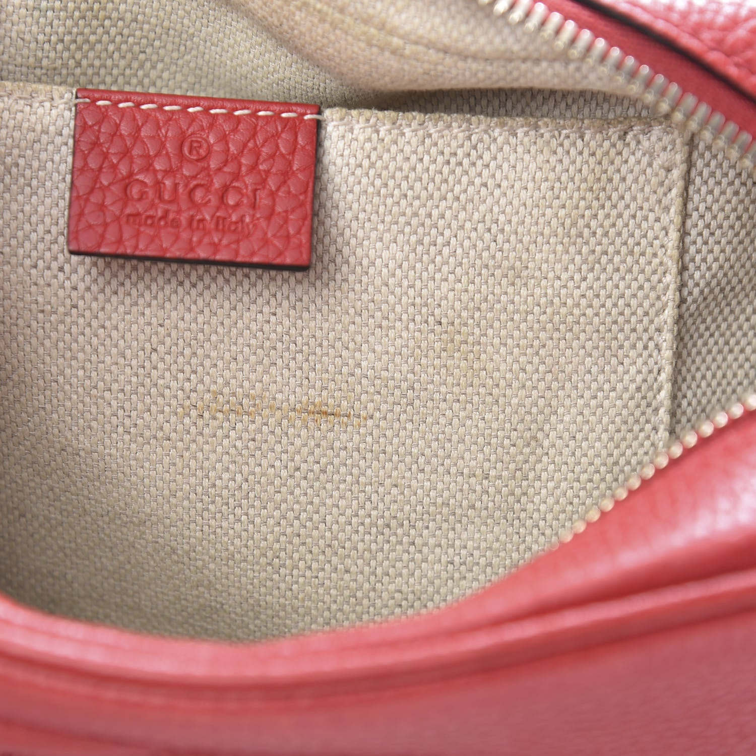Gucci Pebbled Calfskin Small Soho Disco Bag Tabasco Red 15 of 15