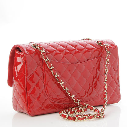 Chanel Patent Calfskin Quilted Valentine Charms Medium Single Flap Red 3 of 8