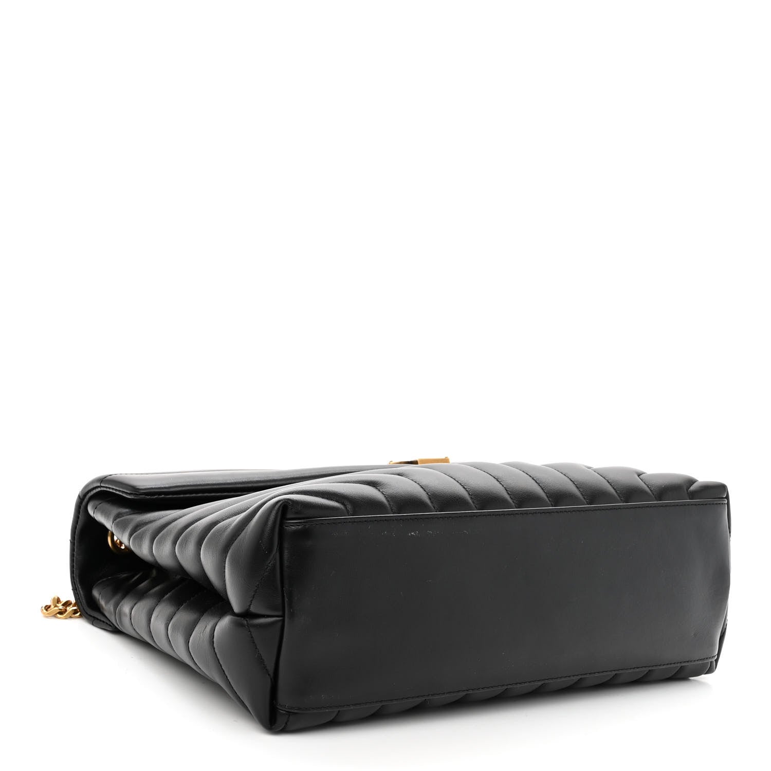 Saint Laurent Calfskin Y Quilted Monogram Medium Loulou Chain Satchel Black 4 of 9