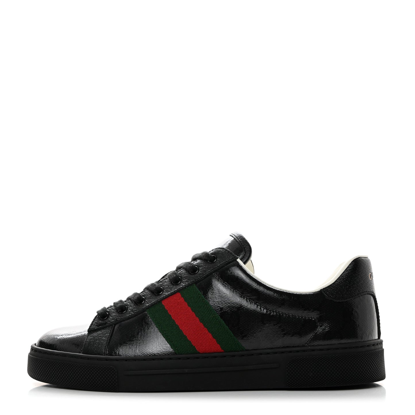 Crystal GG Monogram Web Womens New Ace Sneakers 38 Black