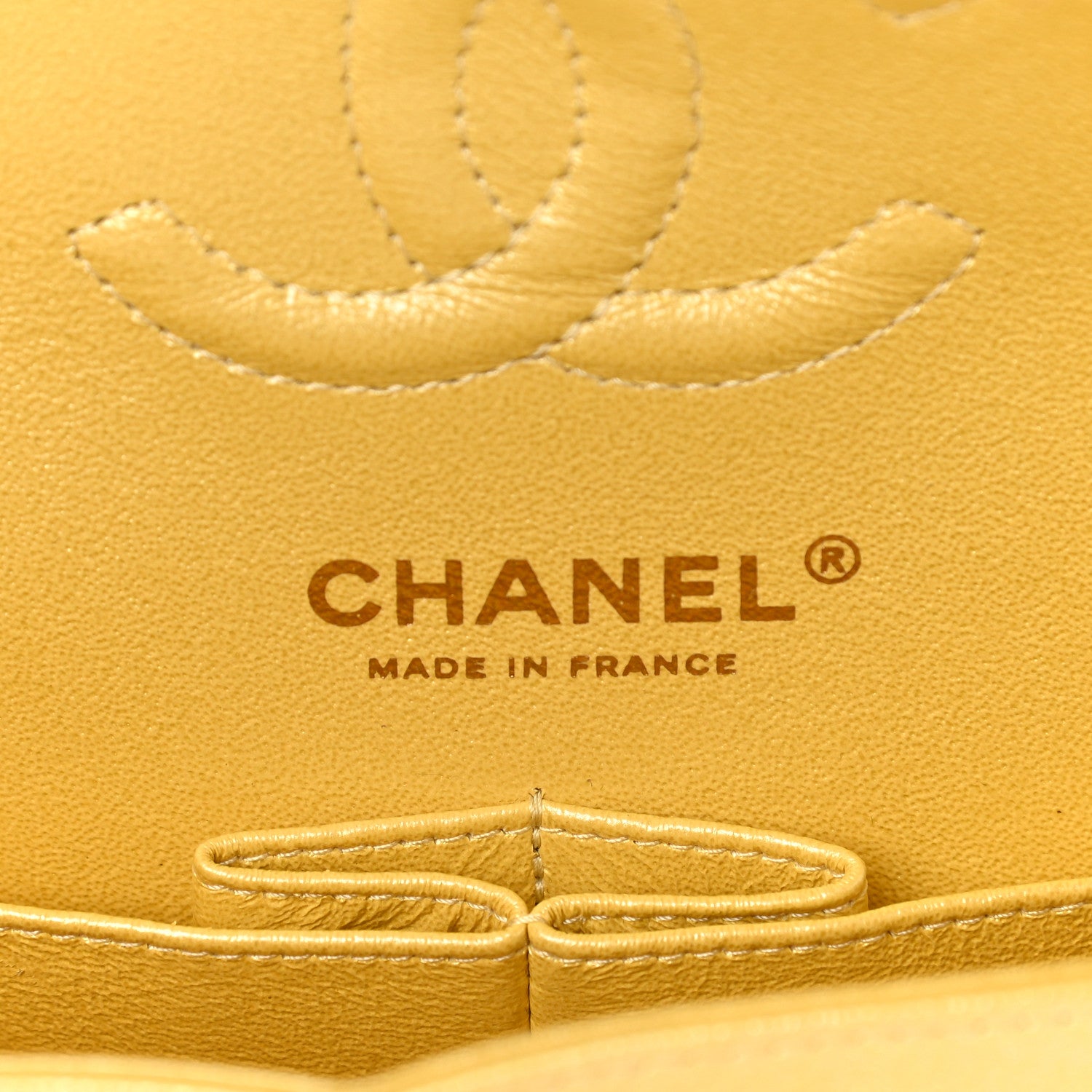 Chanel Iridescent Caviar Quilted Small Double Flap Yellow 6 of 9