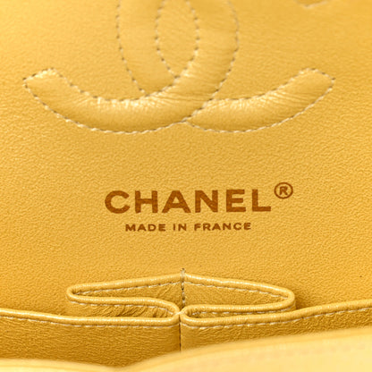 Chanel Iridescent Caviar Quilted Small Double Flap Yellow 6 of 9