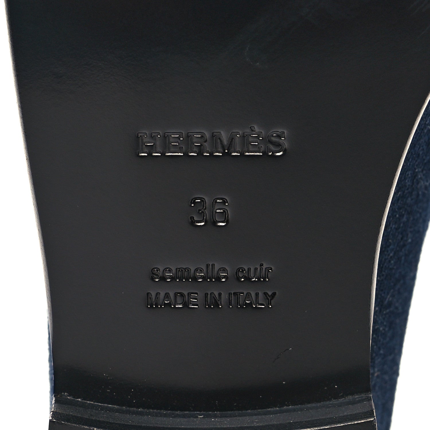 Hermes Denim Canvas Calfskin Womens Destin Loafer 36 Bleu Brut Gold 7 of 9