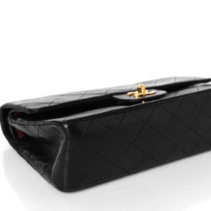 Chanel Lambskin Quilted Medium Double Flap Black 9 of 10