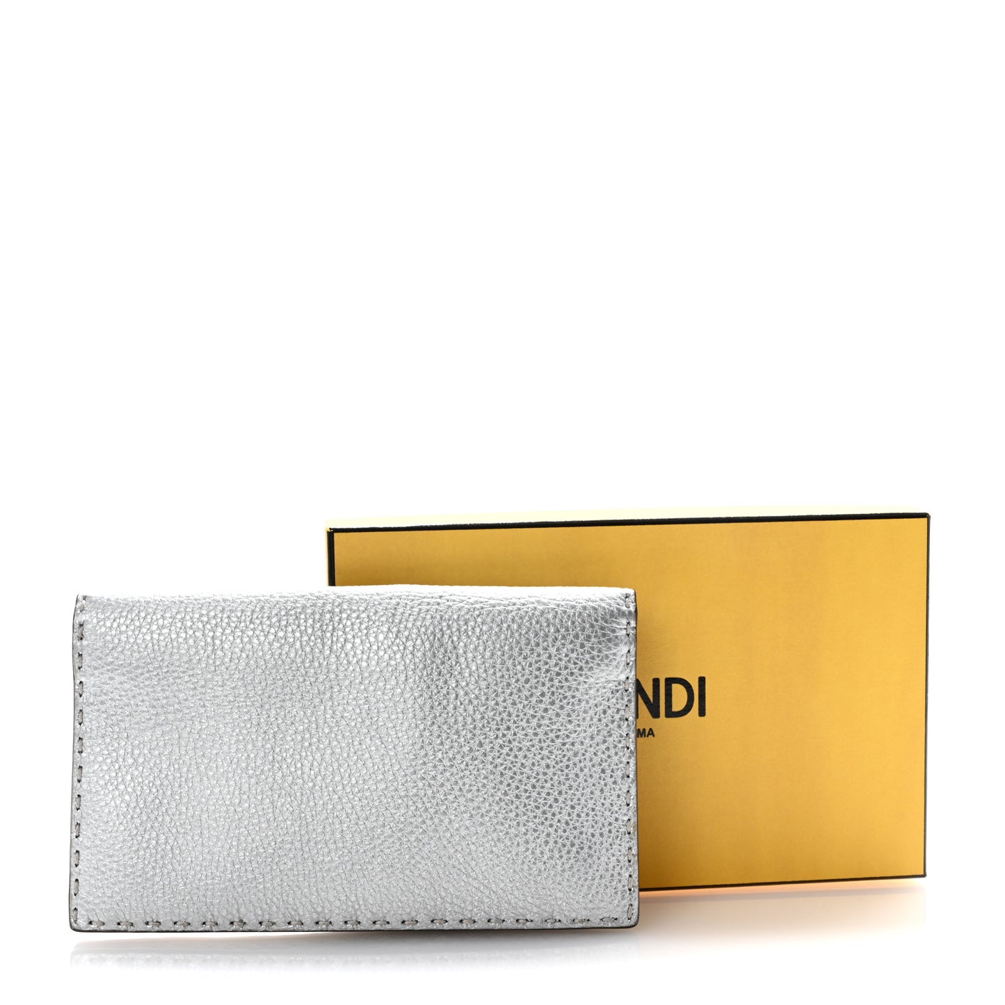 Cuoio Romano Lux Selleria Flat Clutch Argento