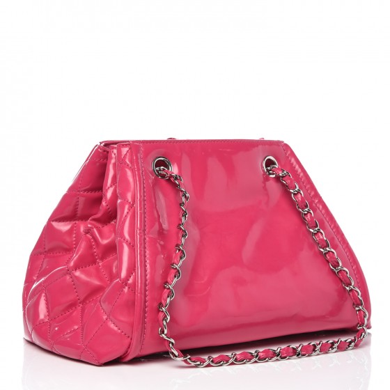 Vinyl Lipstick Ligne Accordion Tote Pink