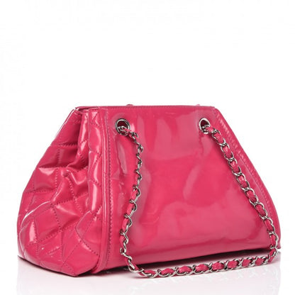Chanel Vinyl Lipstick Ligne Accordion Tote Pink 3 of 11
