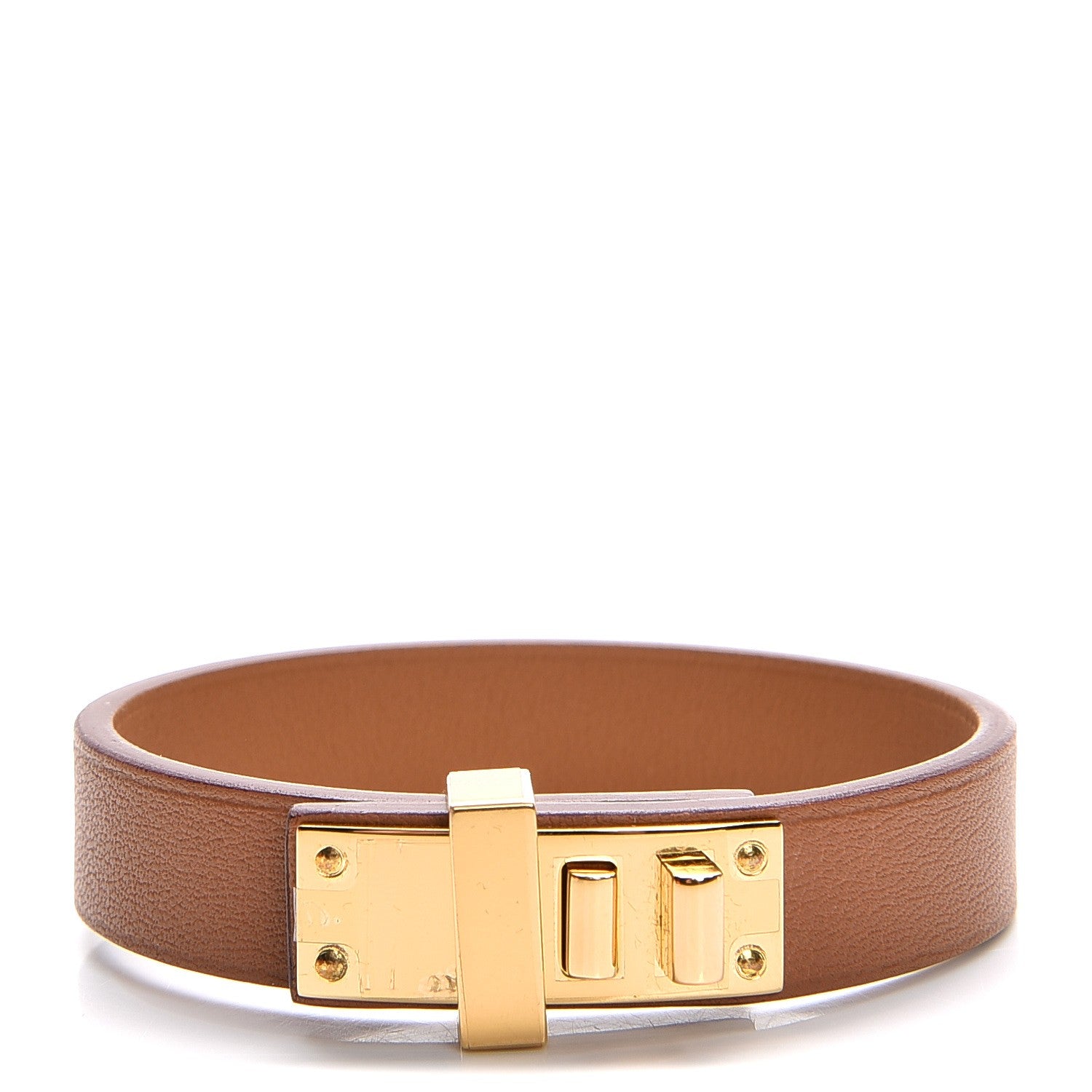 Hermes Swift Mini Dog Simple Tour Bracelet T2 Gold 1 of 7