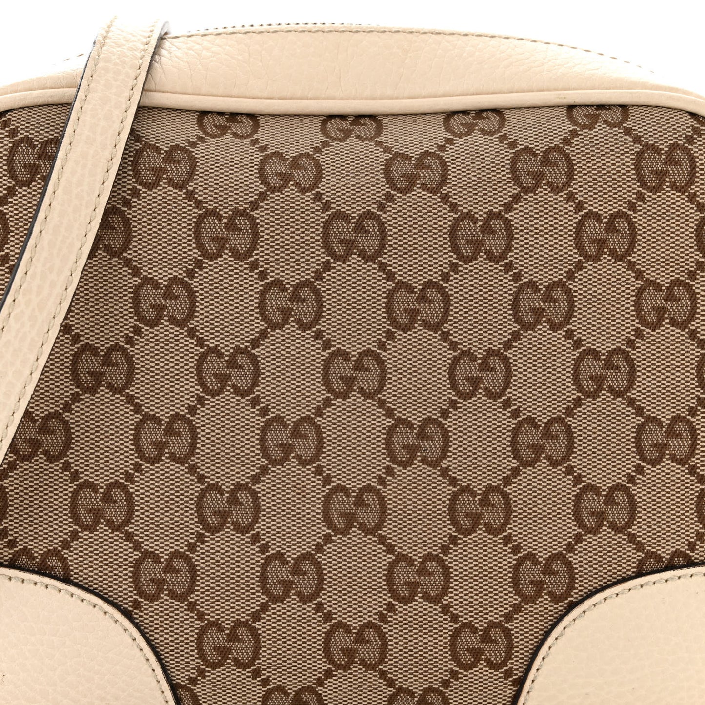 Monogram Dollar Calfskin Mini Bree Messenger Bag Beige Ebony Avoire