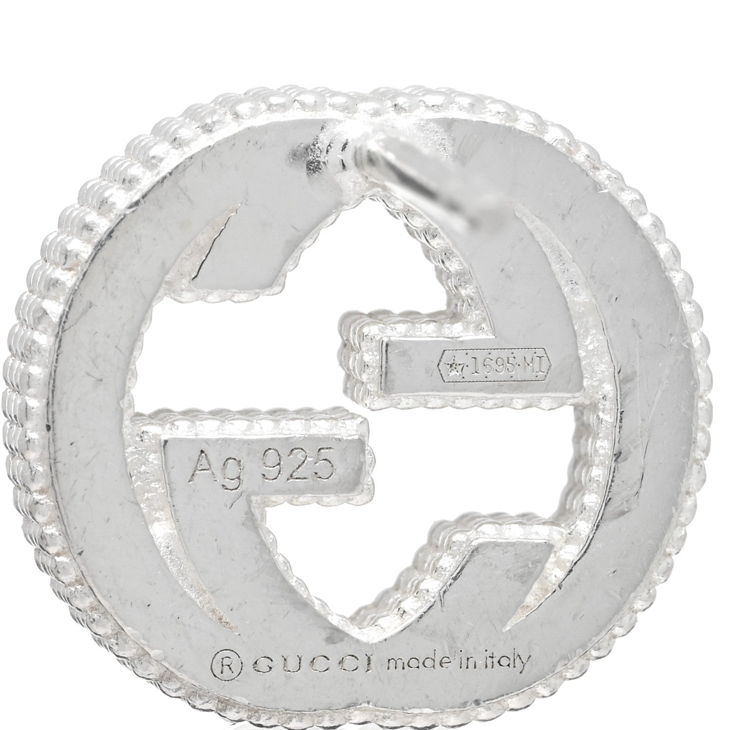 Gucci Sterling Silver Interlocking G Stud Earrings 4 of 4