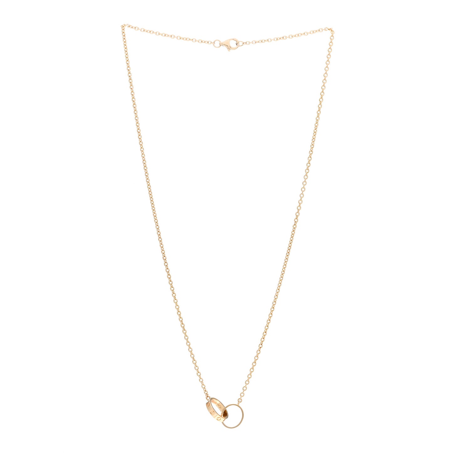 18K Yellow Gold Interlocking LOVE Necklace