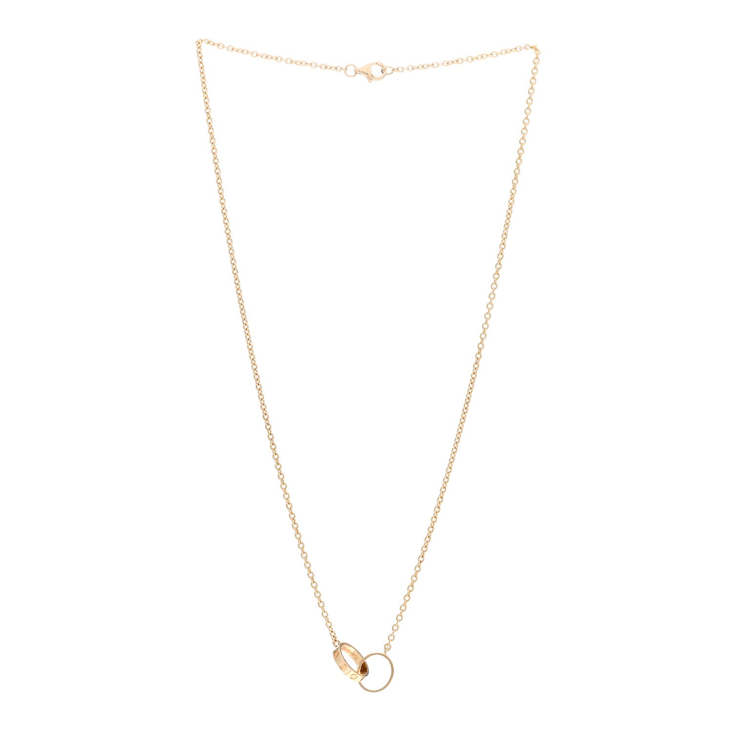 Cartier 18K Yellow Gold Interlocking LOVE Necklace 3 of 5