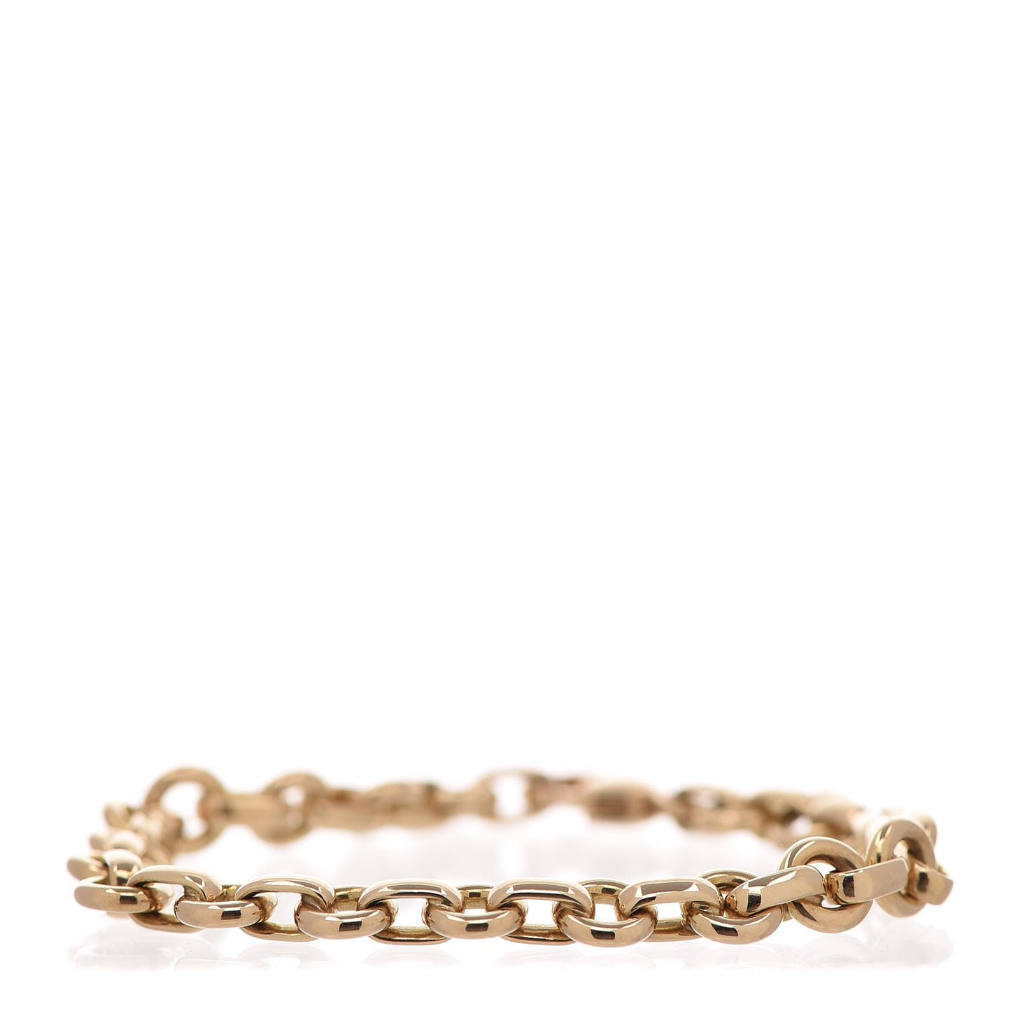 18K Yellow Gold Oval Link Bracelet