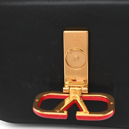Valentino Garavani Smooth Calfskin Small VLock Shoulder Bag Black Rouge Pur 10 of 11