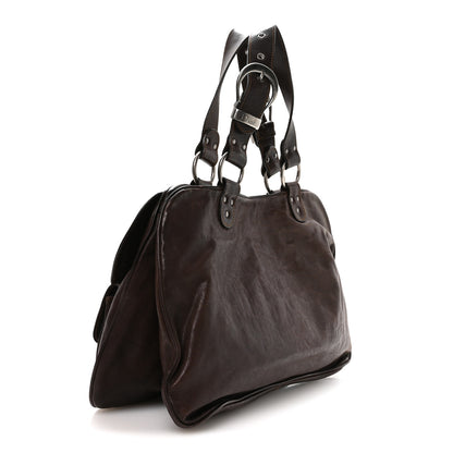 Christian Dior Calfskin Medium Gaucho Double Saddle Bag Brown 3 of 11