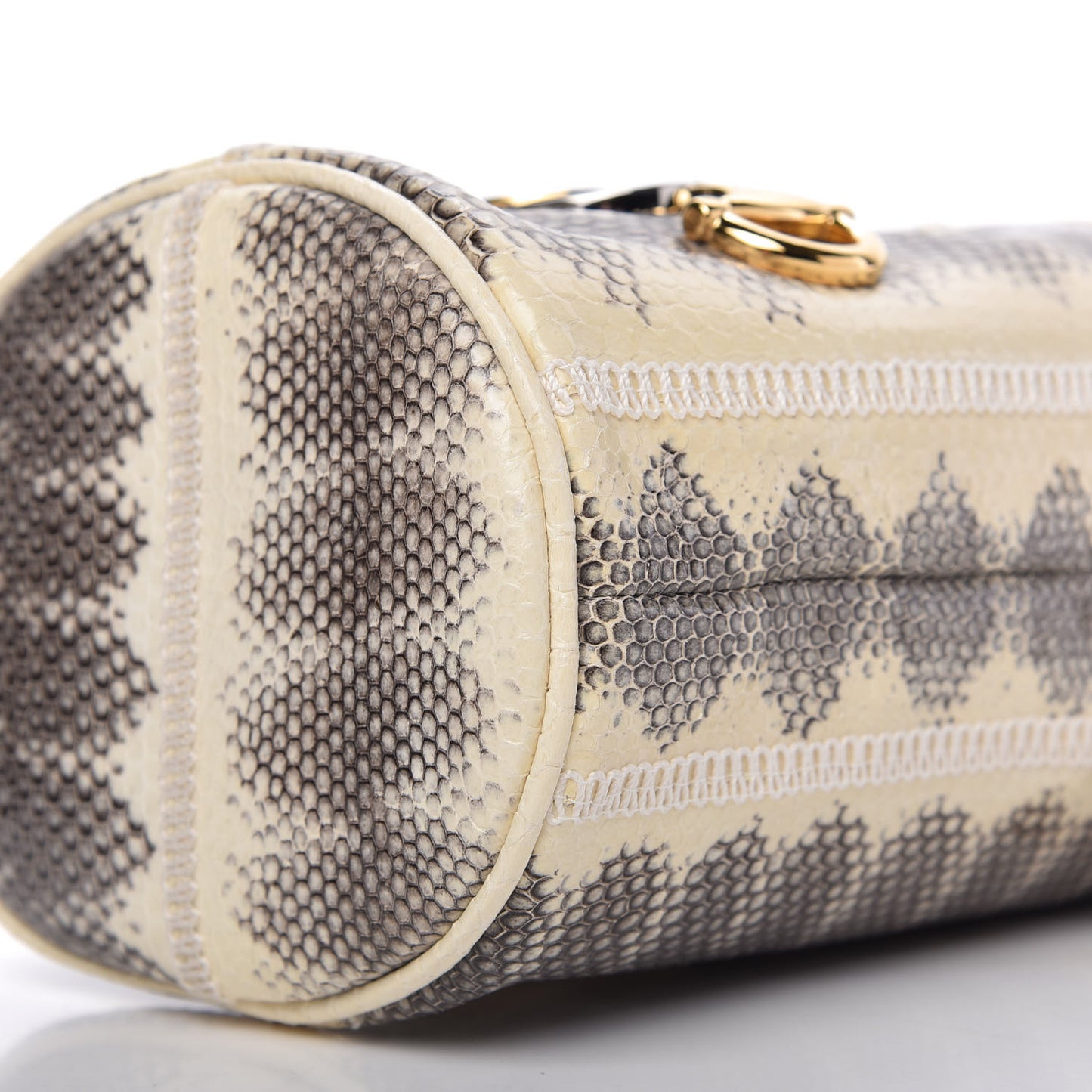Snakeskin Mini Zumi Bucket Bag Grey