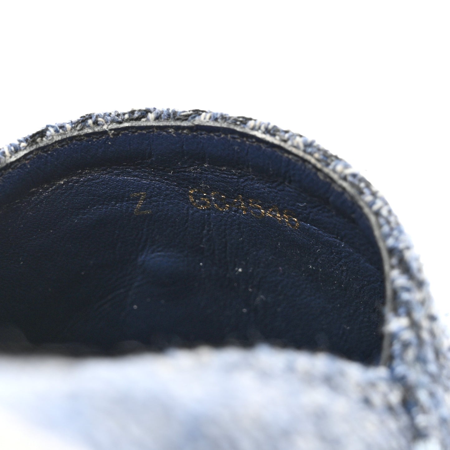 Cotton Tweed CC Espadrilles 38 Blue Ecru Black