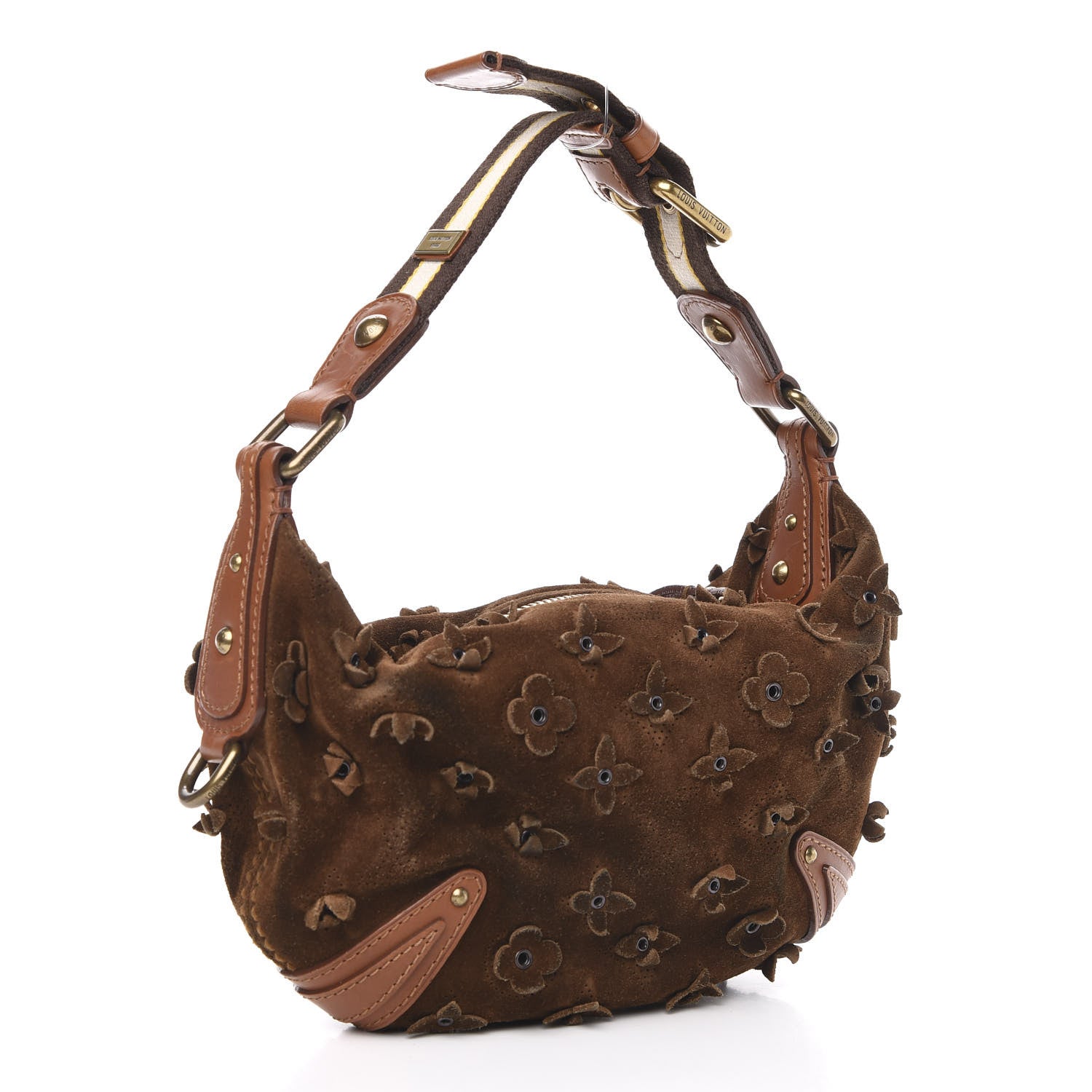 Louis Vuitton Suede Mahina Fleurs Onatah PM Cacao 3 of 9