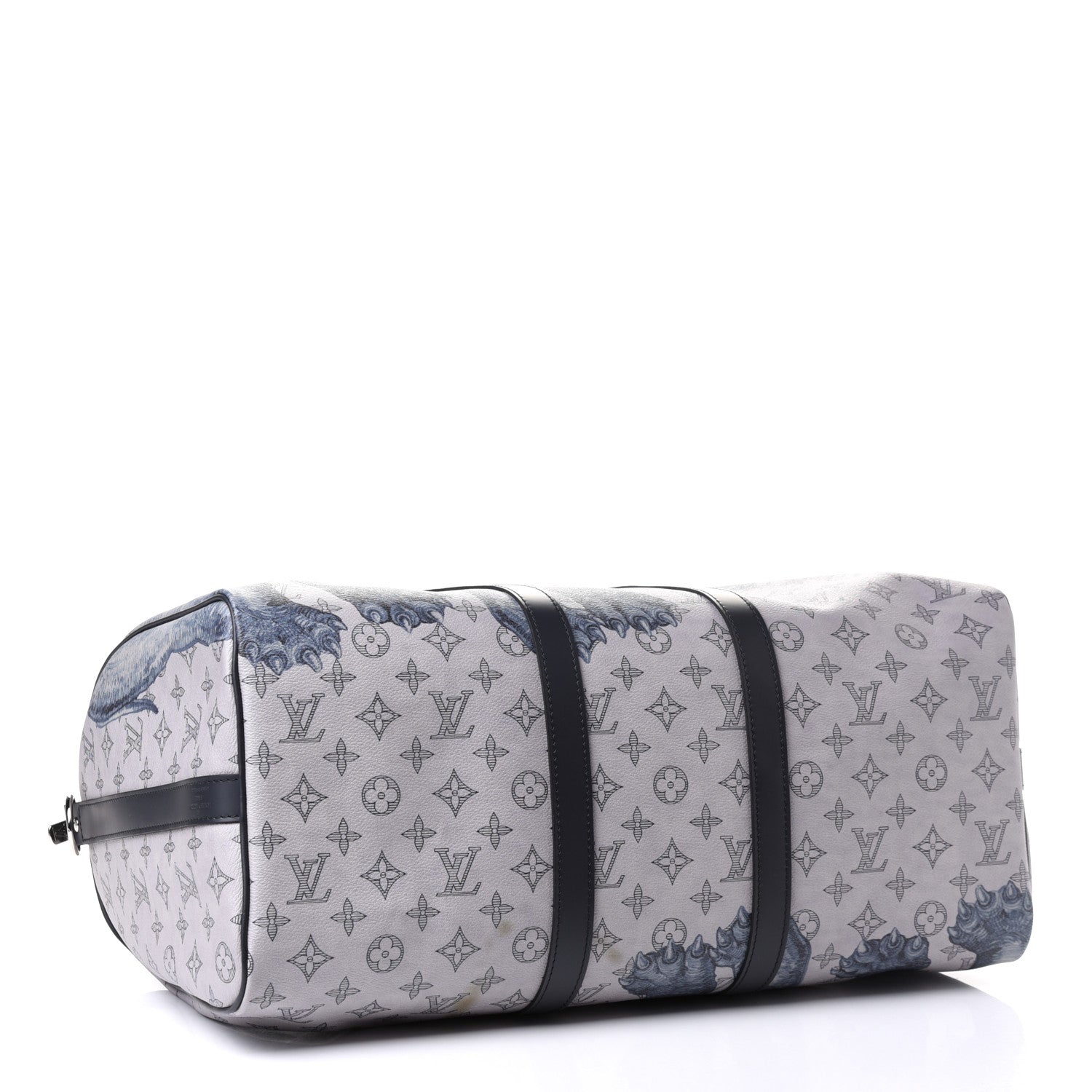 Louis Vuitton Savane Monogram Elephant Chapman Keepall Bandouliere 45 Dune 3 of 4