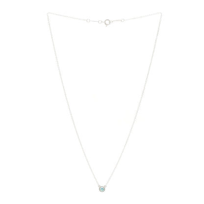 Tiffany Sterling Silver Aquamarine Elsa Peretti Color by the Yard Pendant Necklace 3 of 5