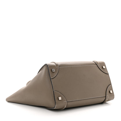 Celine Drummed Calfskin Mini Luggage Souris 4 of 27