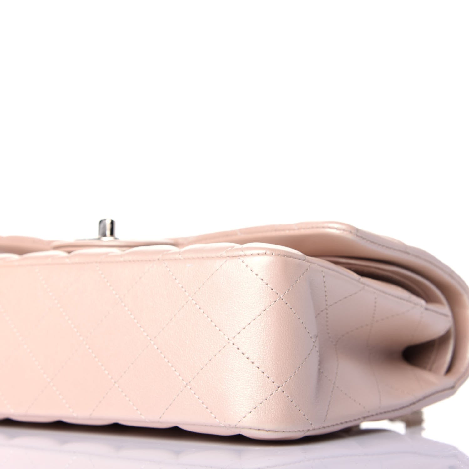 Chanel Iridescent Calfskin Quilted Medium Double Flap Beige 9 of 10