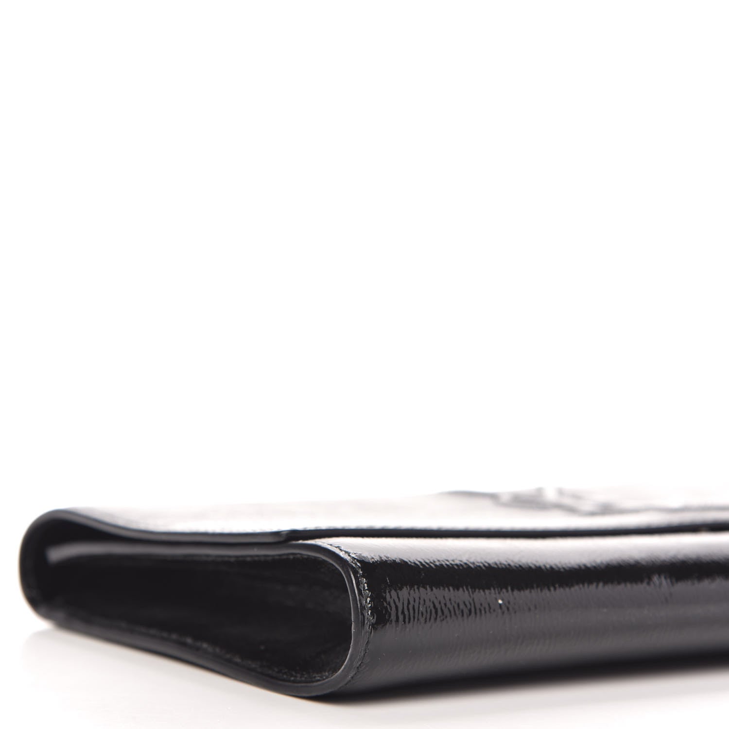 Saint Laurent Textured Patent Monogram Large Belle De Jour Clutch Black 6 of 10