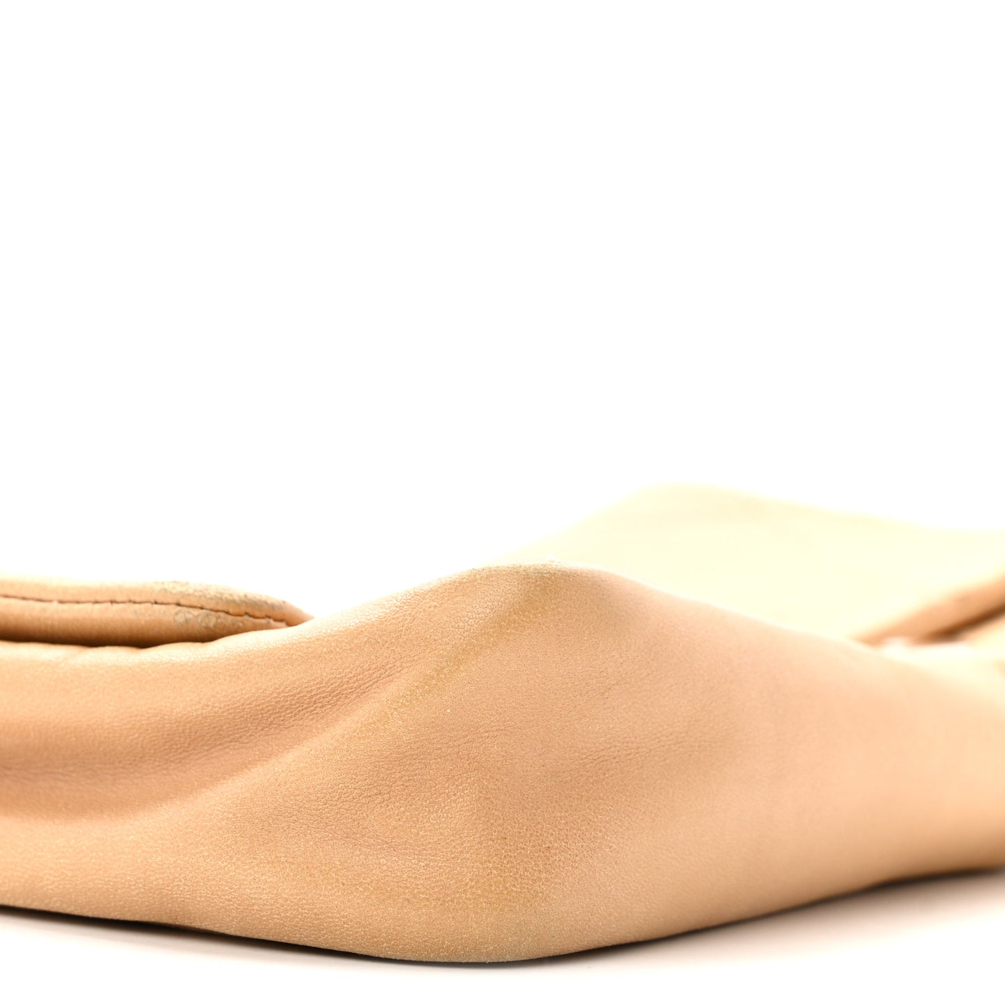 Lambskin Diamond Stitched CC CC East West Flap Beige