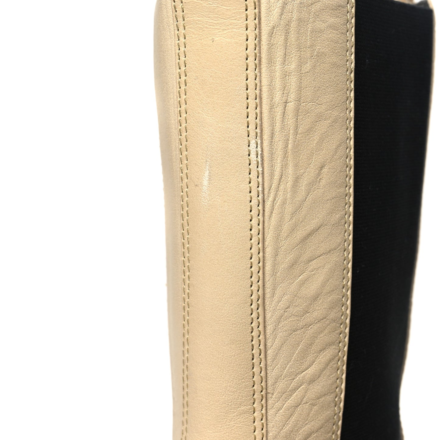 Calfskin The Tire Chelsea Boots 40.5 Vaseline Black Transparent