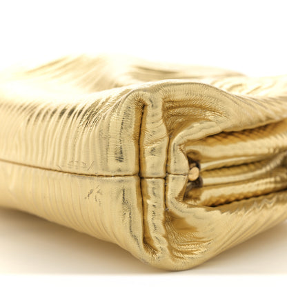 Bottega Veneta Metallic Bark Calfskin The Mini Pouch Gold 10 of 12