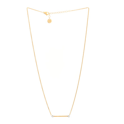 Marco Bicego 18K Yellow White Gold Diamond Bi49 Bar Station Nekclace 3 of 4