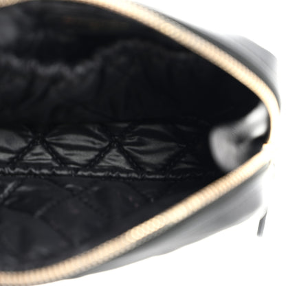 Chanel Lambskin Quilted Small Curvy Pouch Cosmetic Case Black 5 of 8