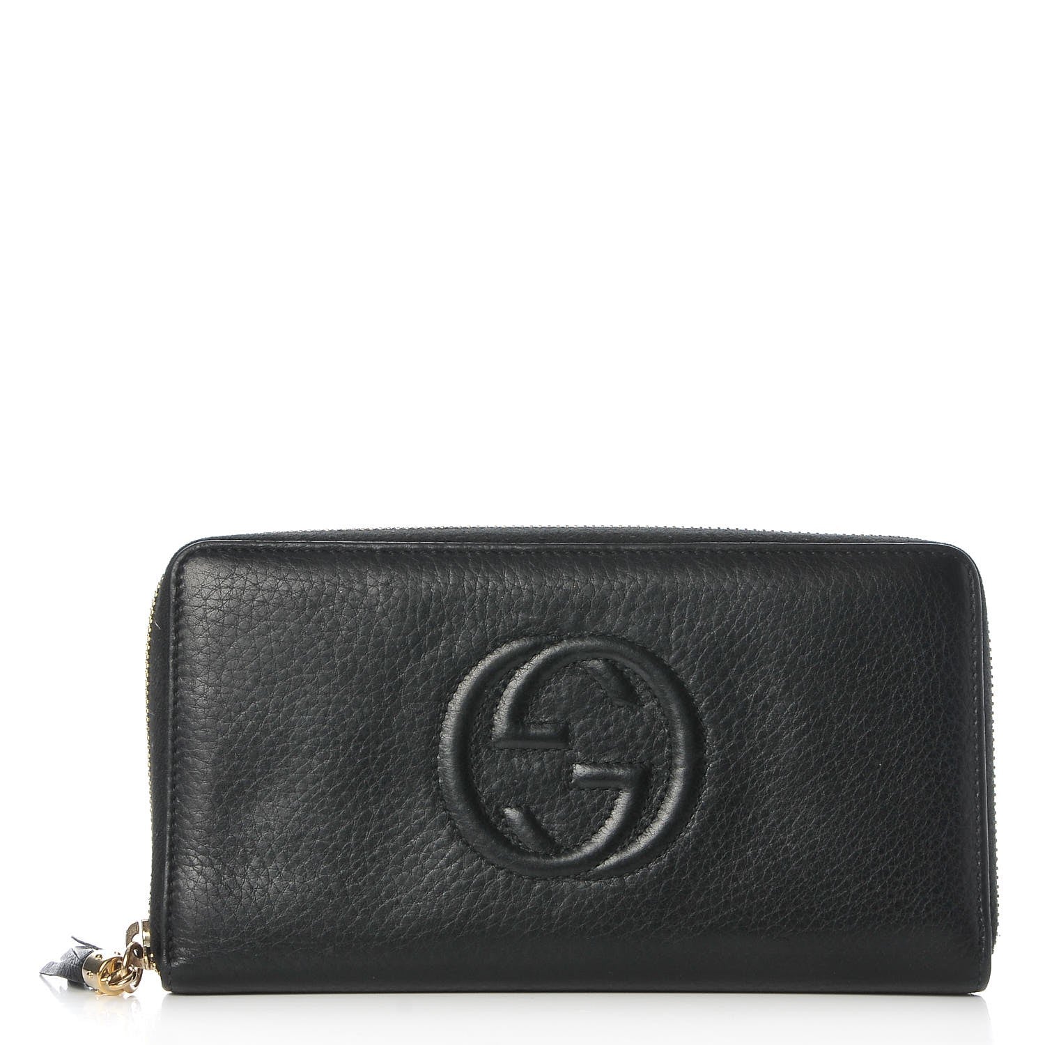Gucci Calfskin Soho Zip Around Wallet Black 1 of 9