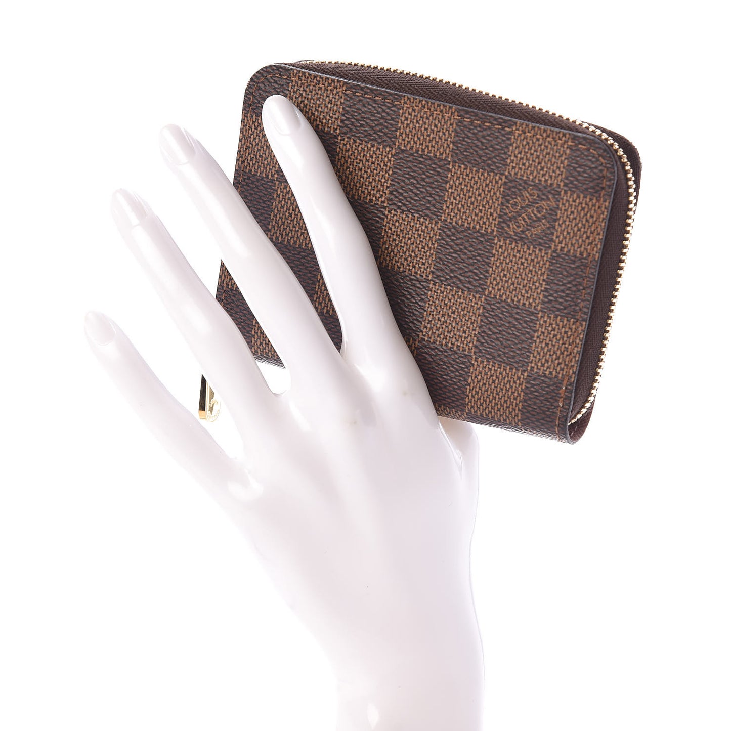 Damier Ebene Zippy Coin Purse Rose Ballerine
