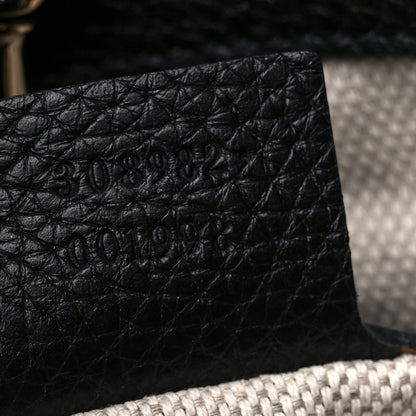 Gucci Pebbled Calfskin Medium Soho Chain Shoulder Bag Black 7 of 15