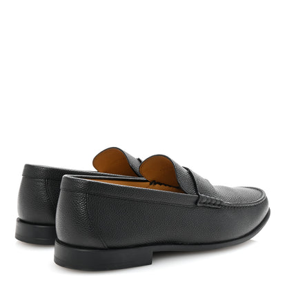 Hermes Grained Calfskin Mens Duke Loafer 42 Black 5 of 9