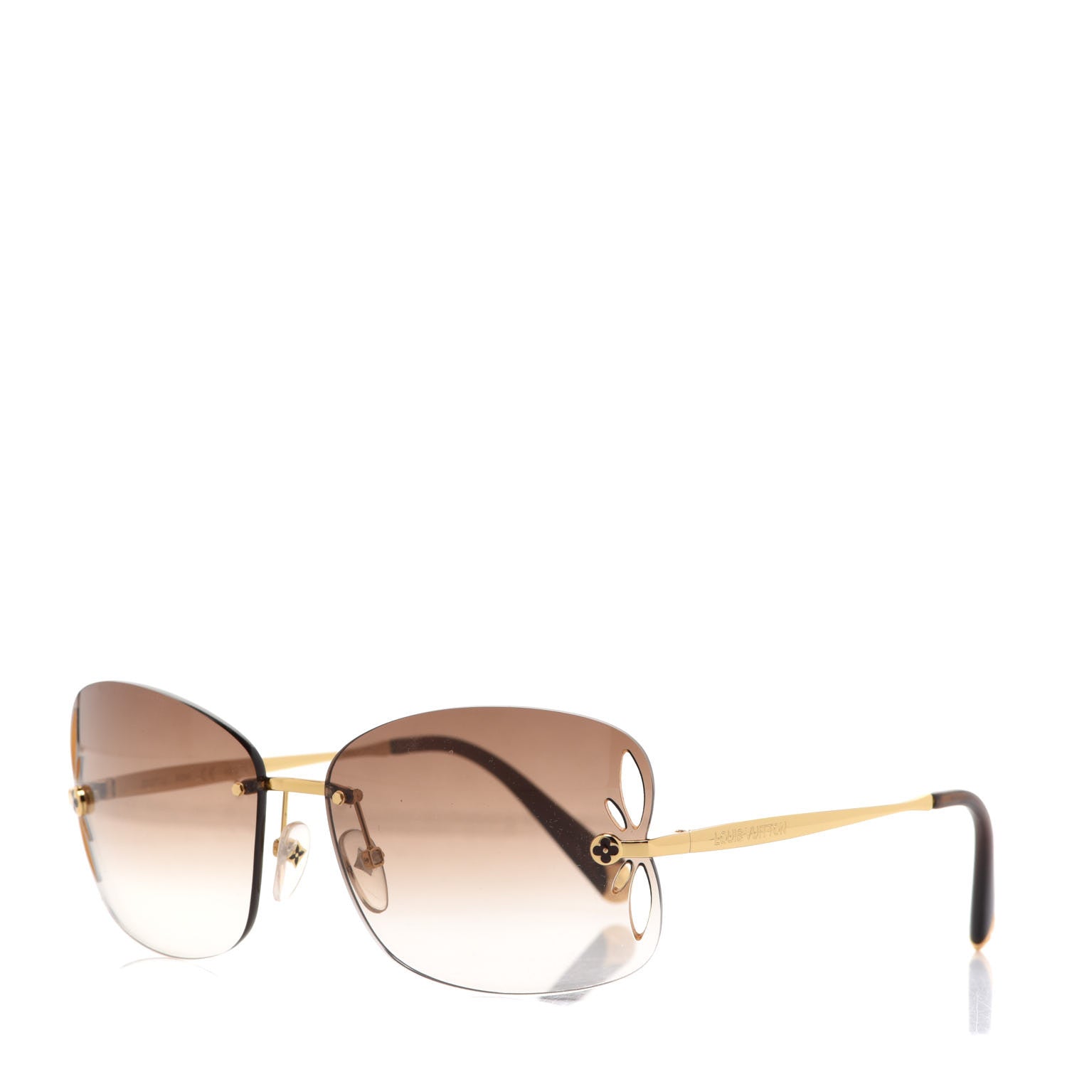 Louis Vuitton Lily Sunglasses Z0371U Brown Glitter 1 of 7