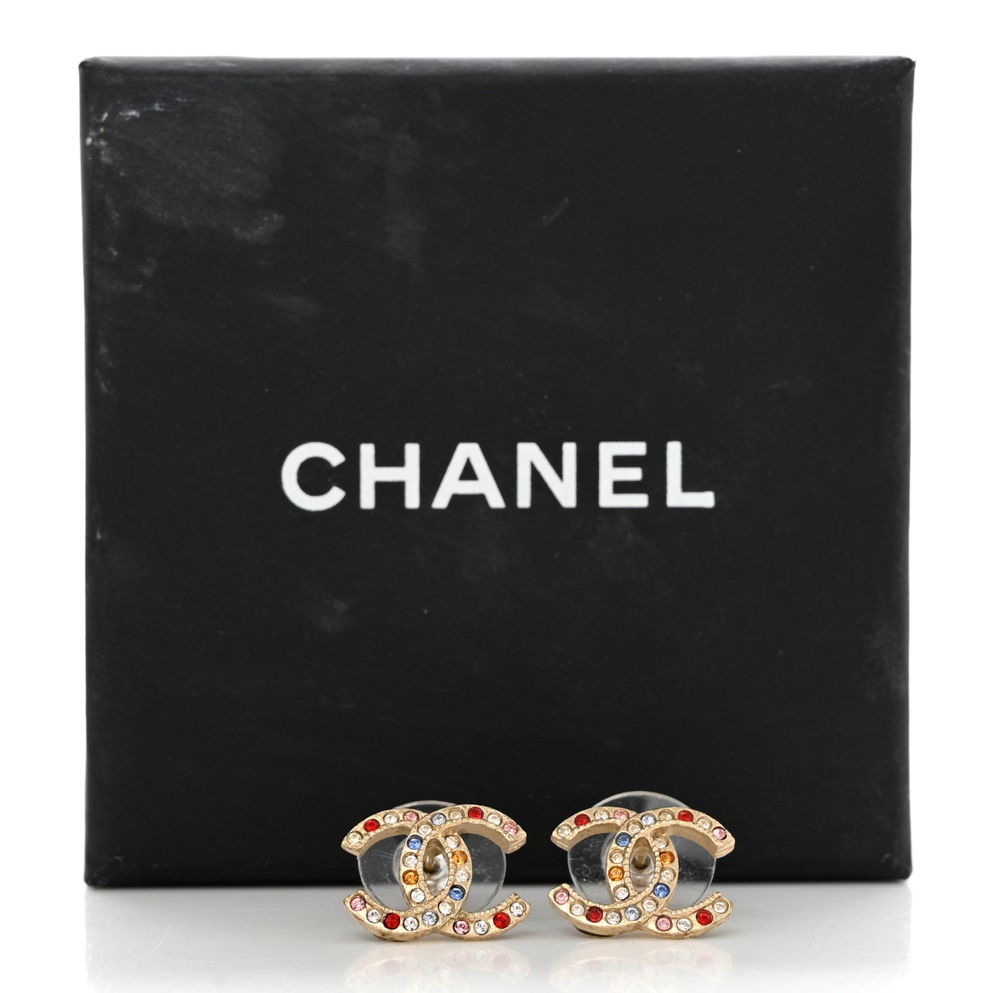 Crystal CC Earrings Gold Multicolor