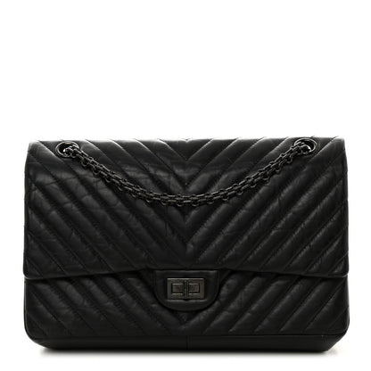 Chanel Aged Calfskin Chevron Quilted 2.55 Reissue 226 So Black 1 of 12